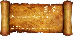Borovszky Virág névjegykártya